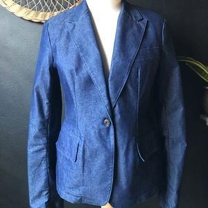 🌺Express blue button front denim blazer